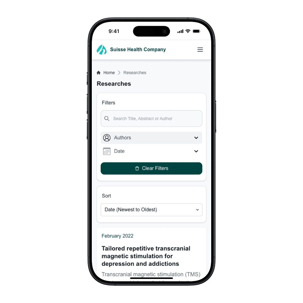 Piattaforma di ricerca medica avanzata mockup